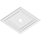 Ekena Millwork Diamond Architectural Grade PVC Ceiling Medallion, 40"W x 26 5/8"H x 3"ID x 14"C x 1"P, One-Piece CMP40X26DD-03000 - alternate 1